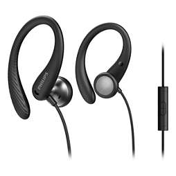 In-ear sports headphones with mic