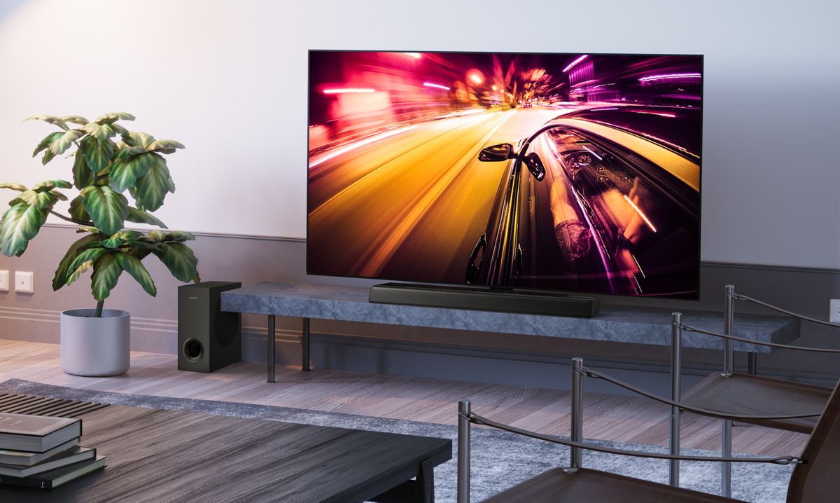 Philips 2.1 Soundbar mit Google Assistant und Google Chromecast Built-in und AirPlay 2 (Audio Only)
