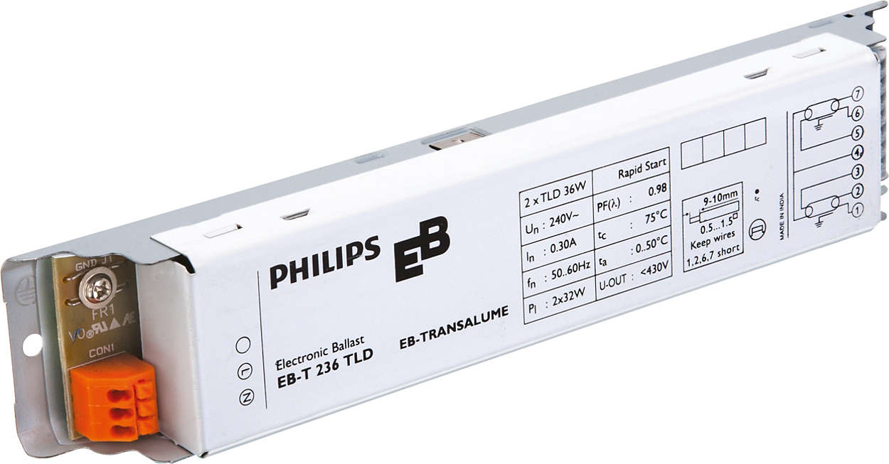 EBT 236 TLD EB-T Electronic ballasts for TL-D lamps (India ... 240v ballast wiring diagram 
