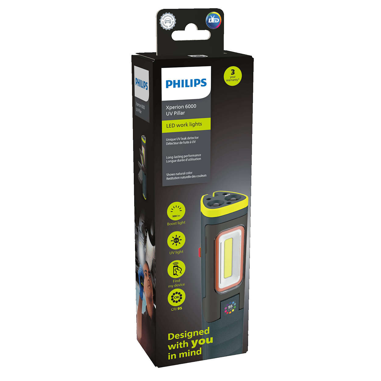 Philips Lampe de Travail LED Xperion 6000 Pillar 