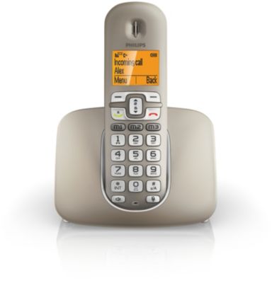 Philips D2701B Draadloze vaste telefoon, 11,6 cm (4,6 inch), verticale