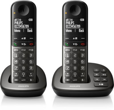 Trådløs telefon med telefonsvarer XL4952DS/38 | Philips