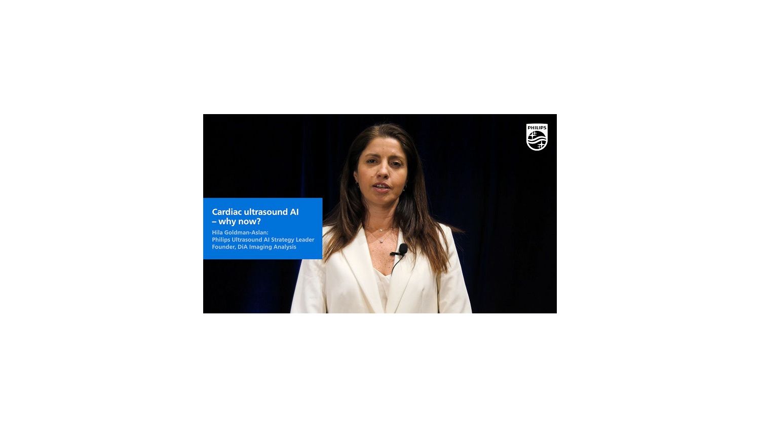 Cardiac ultrasound AI - why now? Hila Goldman-Aslan video clip