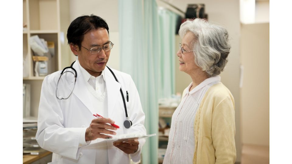 Doctor and patient in Indonesia