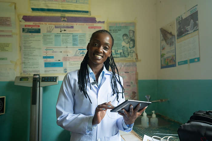 Healthcare worker in Kenya