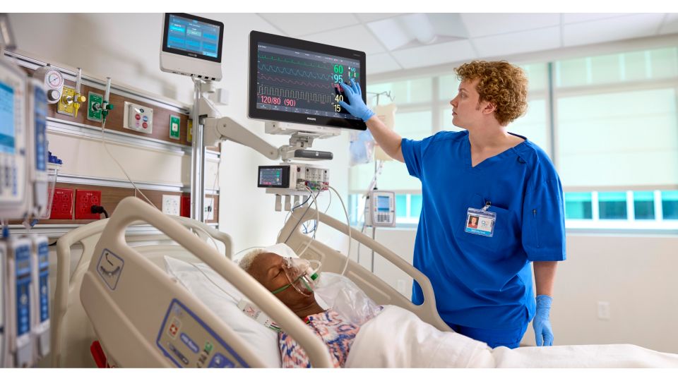 Nurse caring for patient
