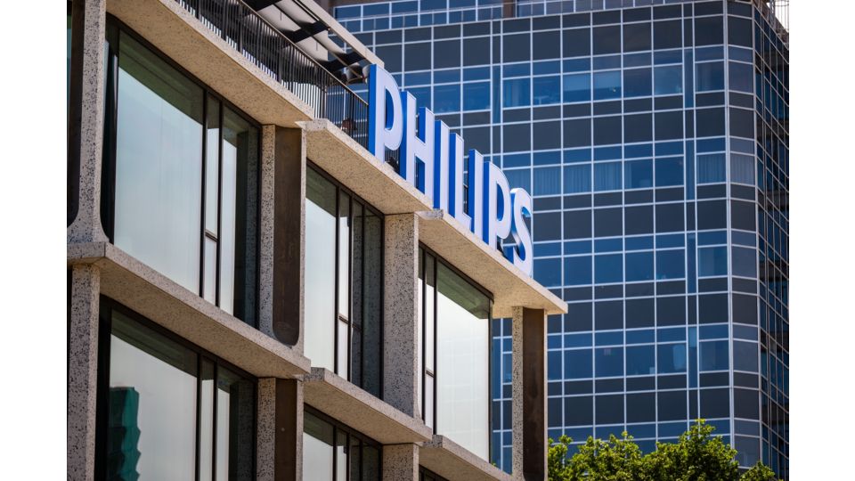 Philips HQ Logo on Building