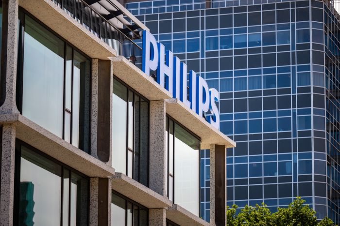 Philips HQ Logo on Building