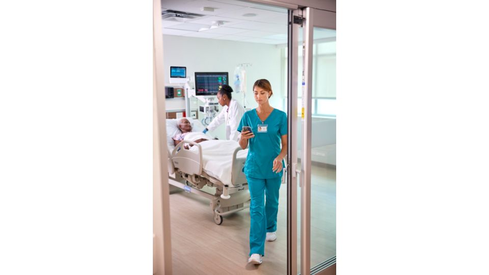 Physician caring for patient