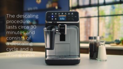 Support movie how to descale the Philips 4300 LatteGo Espresso series