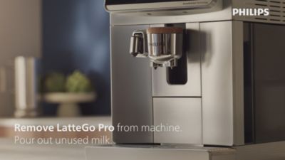 Support movie how to clean the Philips Café Aromis 8000 Espresso series
