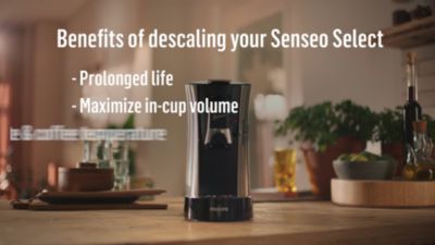 Support movie how to descale the SENSEO® Select Coffee pad machine