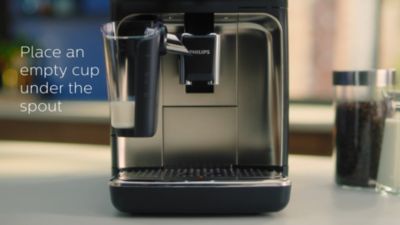 Movie that explains how to clean the several parts of the Philips 5400 Espresso series