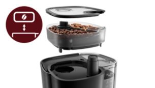 可拆式咖啡豆雙容器，可混合或轉換咖啡豆