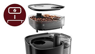 Detachable duo-bean container to mix and switch your beans