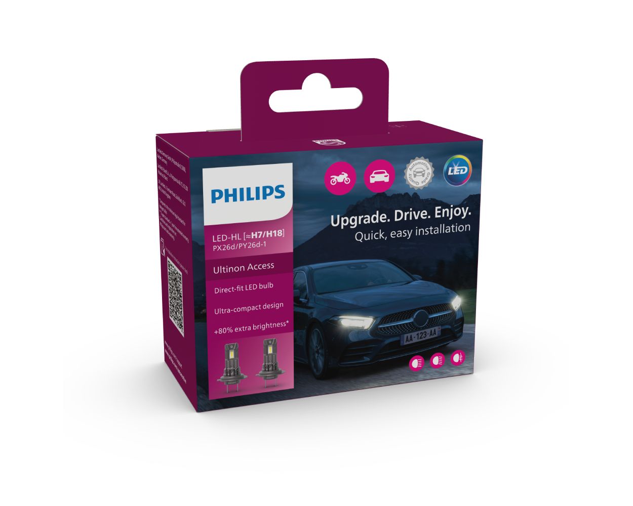 NEW Cheap Philips Ultinon Access 2500 H7 H18 LED Upgrade - Test