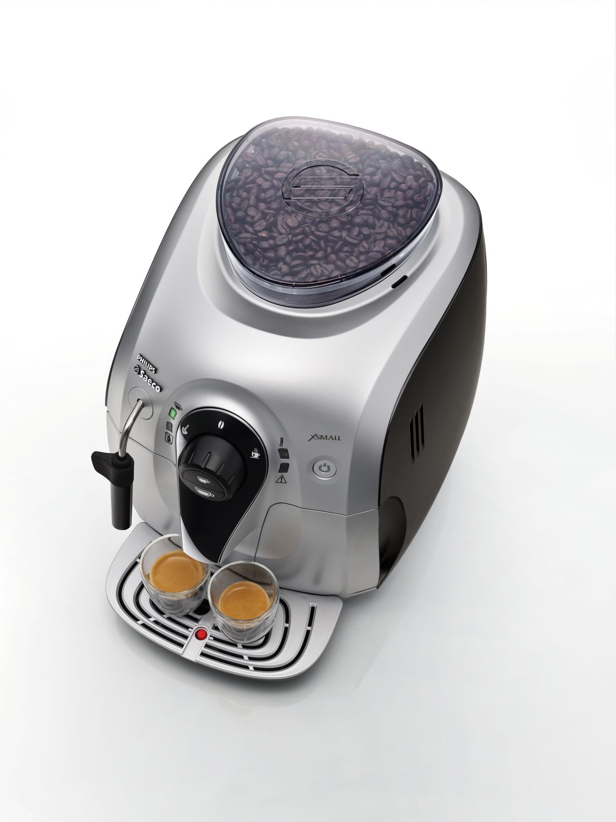 Saeco HD8745/23 - Cafetera Saeco Xsmall espresso automática 1400W con  espumador de leche clásico, molinillos 100