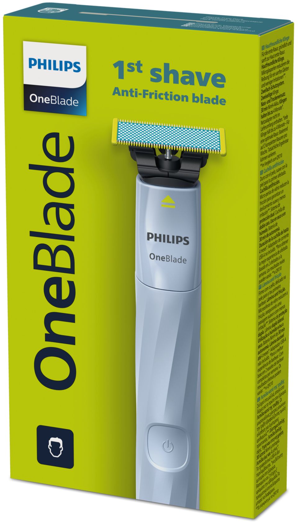 Philips OneBlade Original Hybrid Face - Regolabarba e rasoio elettrico 1  lama per il viso, 1 pettine regolabile 5 in 1, 1 lama extra, 1 astuccio  morbido (modello QP2724/30) : : Salute e cura della persona