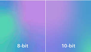 Pilnkrāsu 10 bitu displejs atveido vienmērīgākus attēlu gradientus