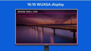 Daha fazla verimlilik için 16:10 WUXGA ekran