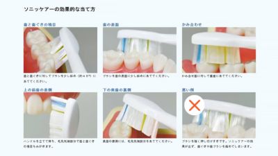 フィリップスソニッケアー効果的なブラッシングガイド