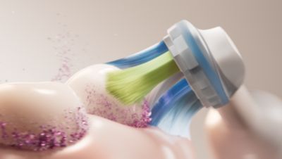 Up to 10 x more plaque removal than a manual toothbrush