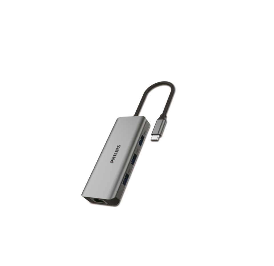USB-C 3.0 扩展到 6 端口迷你集线器