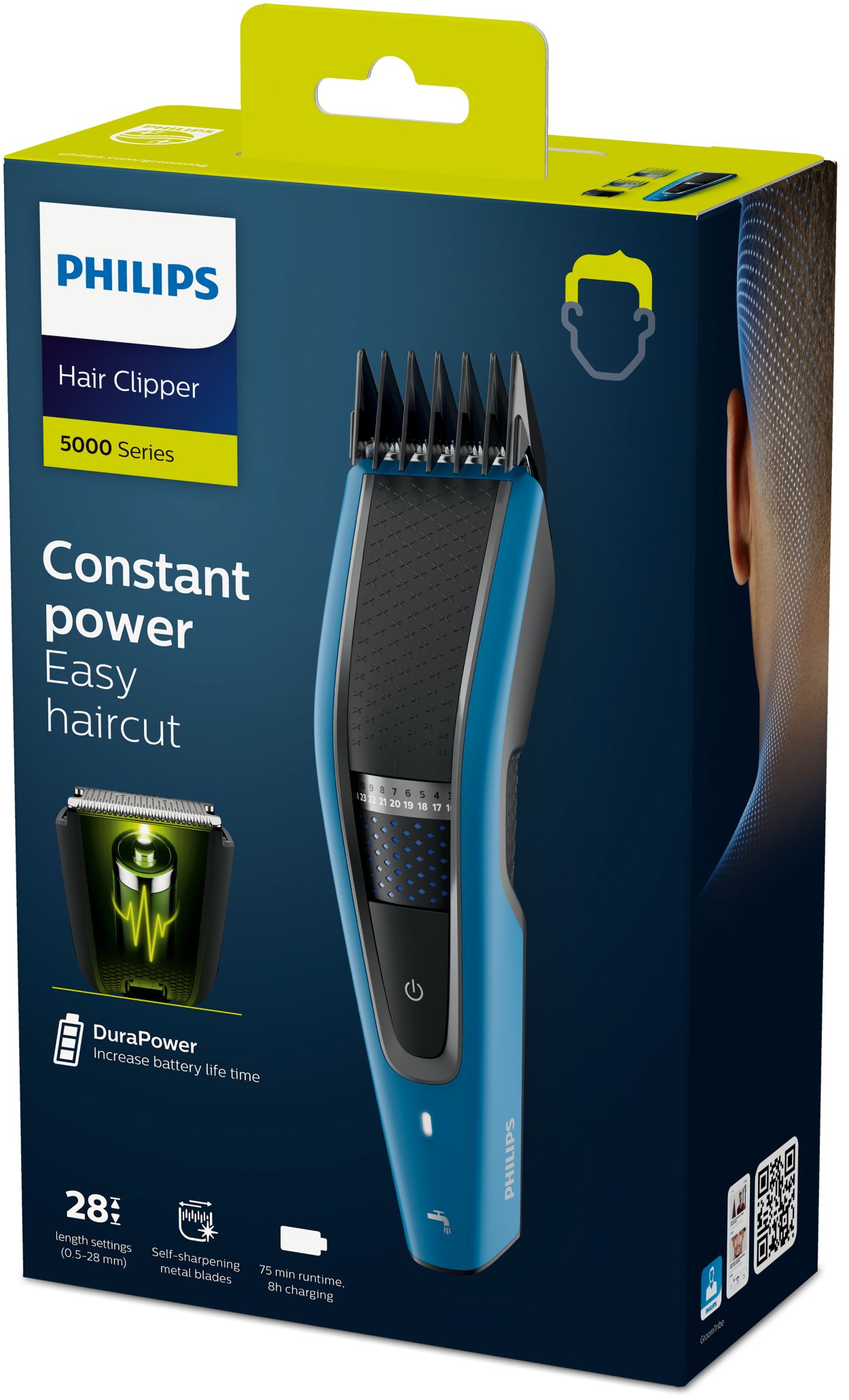 Philips Hair Clipper Serie 5000, Máquina para Cortar el Pelo con