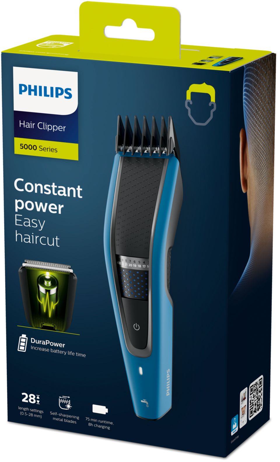 Philips HC5612/15 Hairclipper Tagliacapelli rete/ricaricabile lavabile  colore nero e blu - Cura Capelli rasoi tagliacapelli - ClickForShop