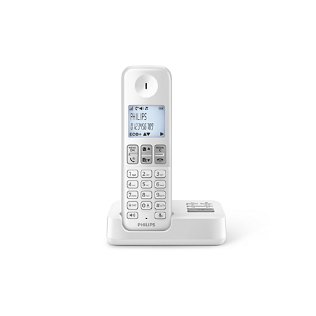 D2551W/34  Sladdlös telefon med telefonsvarare