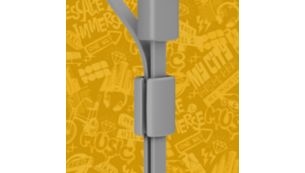 Flat anti-tangle cable with slider to keep you tangle-free