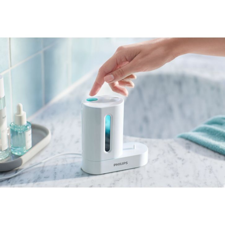 Helps to kill bacteria and germs on brush heads*