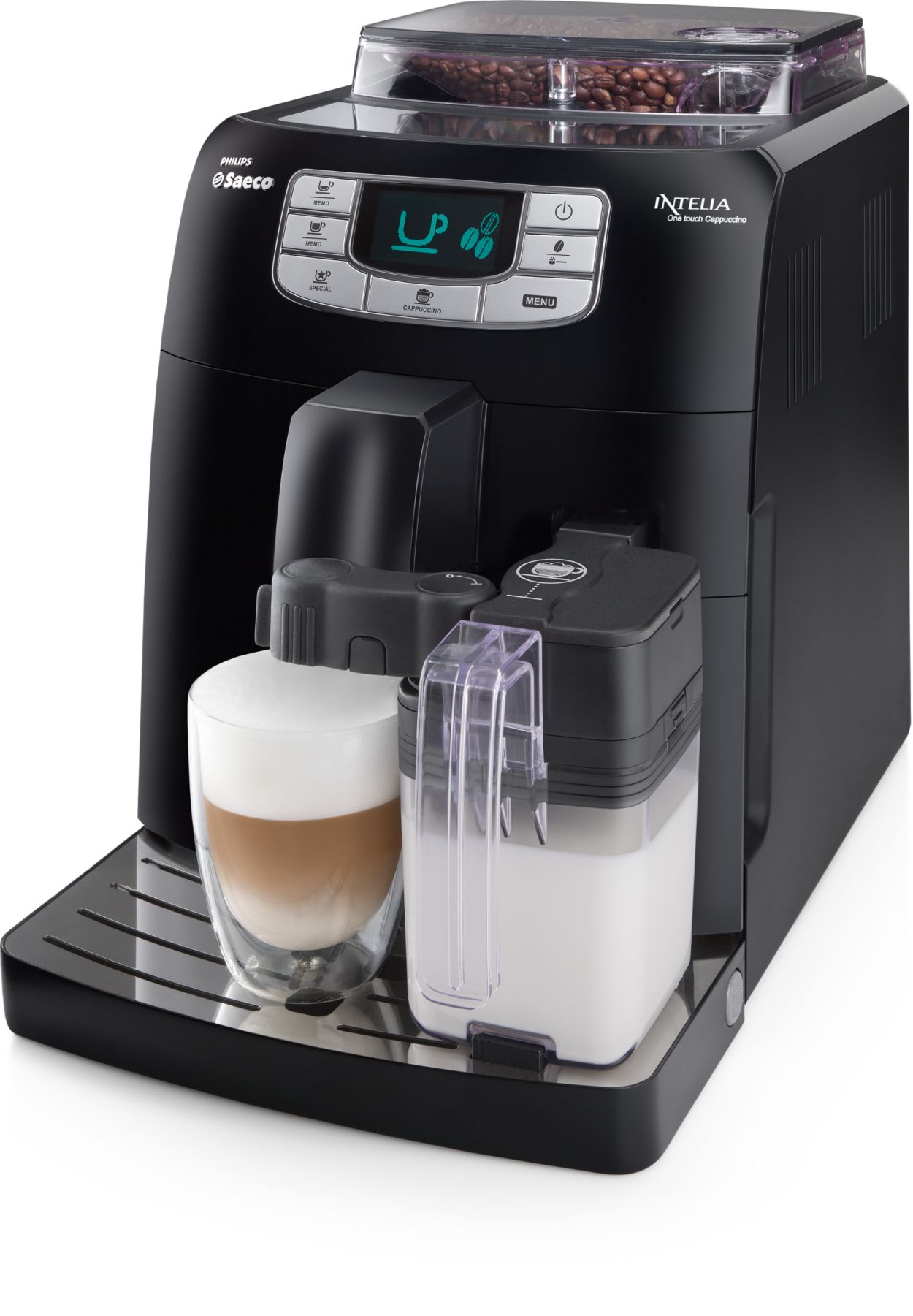 Cafetera superautomática  Saeco HD8753/11 Presión de 15 bares, Sistema  Thermo-Block, Capacidad