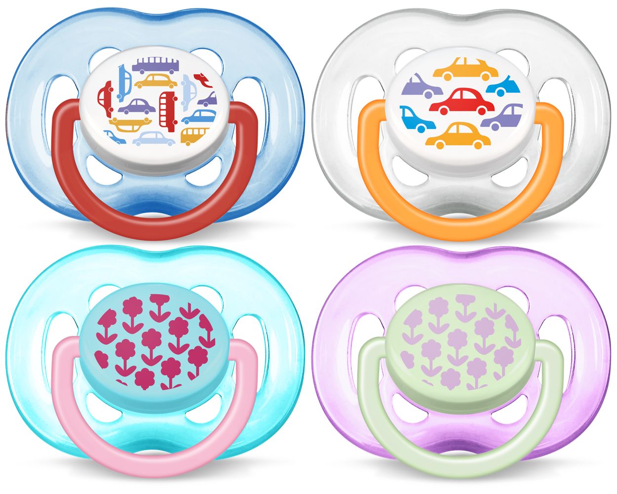 Philips Avent Freeflow Pacifier, 0-6 months, (Colors May Vary), 2 pack,  SCF178/23 