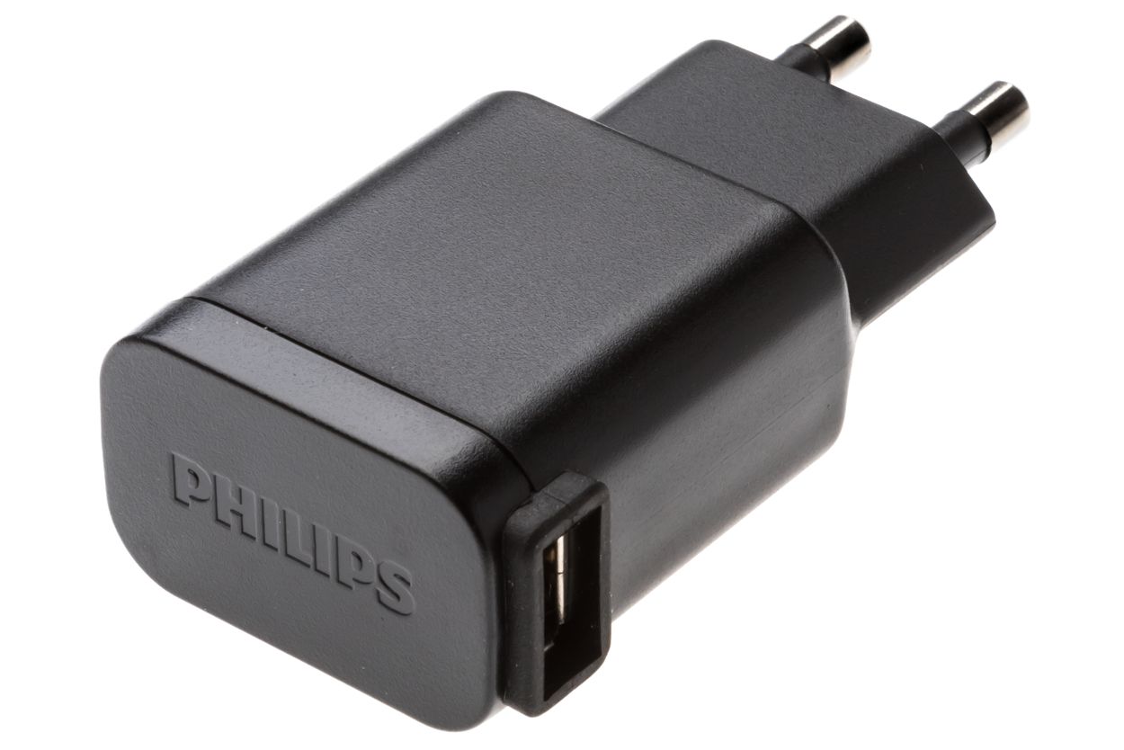 USB-stroomadapter om uw scheerapparaat op te laden