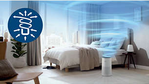 Làm sạch không khí nhanh chóng, thích hợp cho các phòng có diện tích lên đến 78 m²