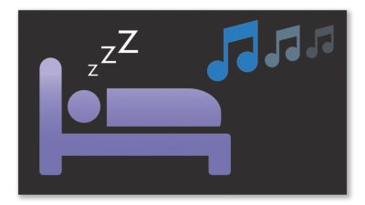 Spegnimento rilassante con la musica che si attenua delicatamente