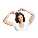 Cabello liso y brillante de forma sencilla