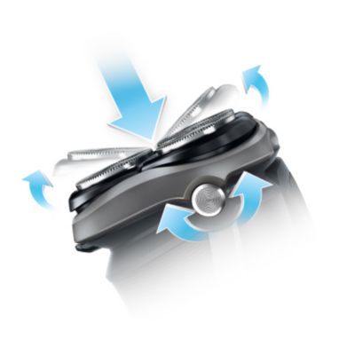 Pivoting head offers a quick and efficient shave