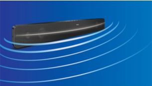 Curved SoundBar design for a wider sound dispersion