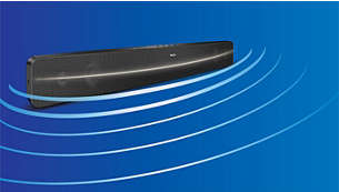 Curved SoundBar design for a wider sound dispersion