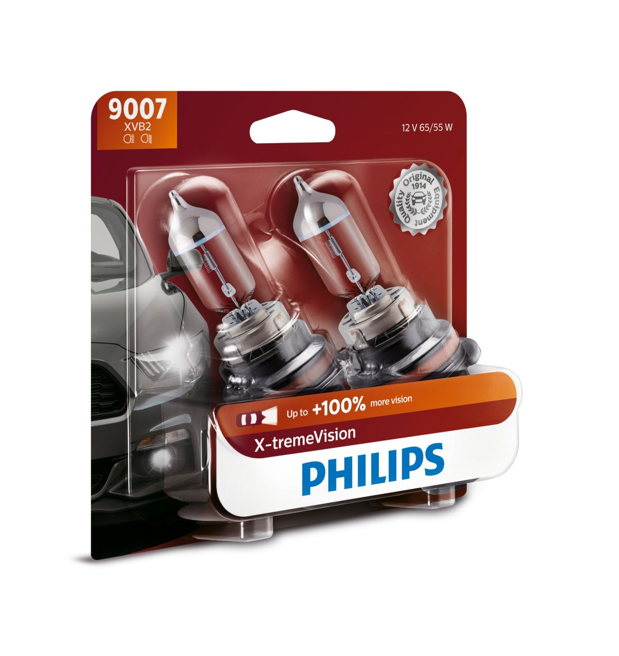 Philips X-Treme Power Xenon +80% Bulb, 2100 Lumens, Pair, H7, H13, 9006,  9007