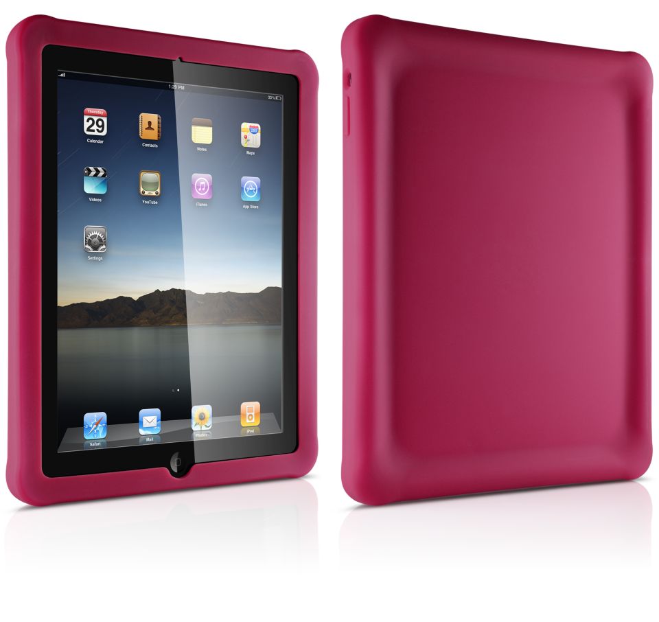 Case with raised design for a comfy grip