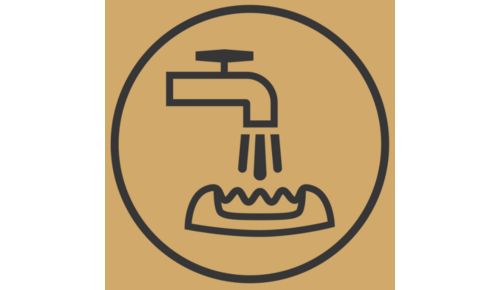 Abwaschbarer Epilierkopf für zusätzliche Hygiene und leichte Reinigung