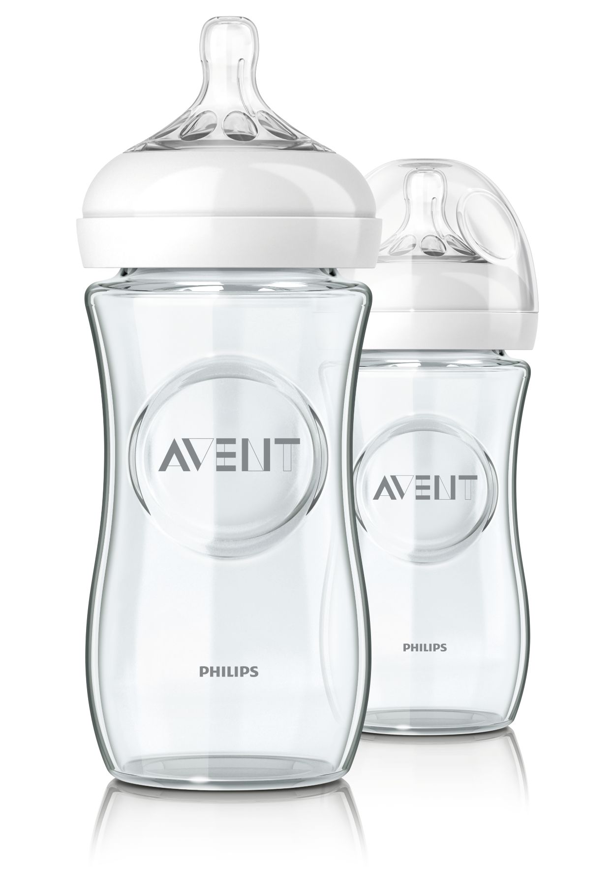 Philips Avent Natural Response SCY933/01 Glass feeding bottle 240ml -  Catalog / Feeding & Bathing / Bottle feeding /  - Kids online  store