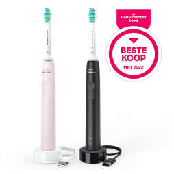 3100 series 2x Sonische, elektrische tandenborstels - Zwart/Roze