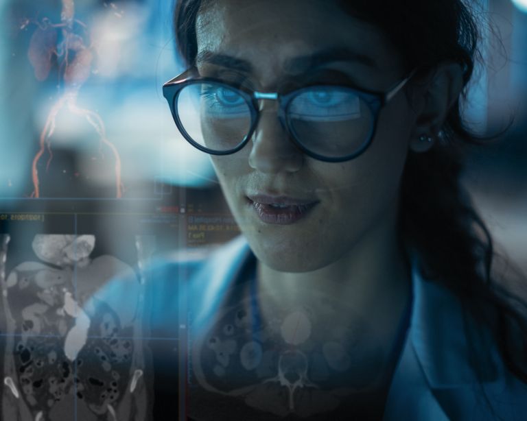 HealthSuite imaging technician looking at imaging