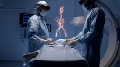 Philips Azurion IGT platform with Microsoft HoloLens in use