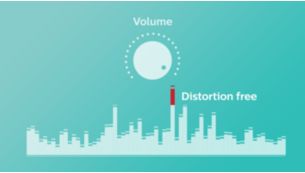 Funzione anti-clipping per musica potente e priva di distorsione