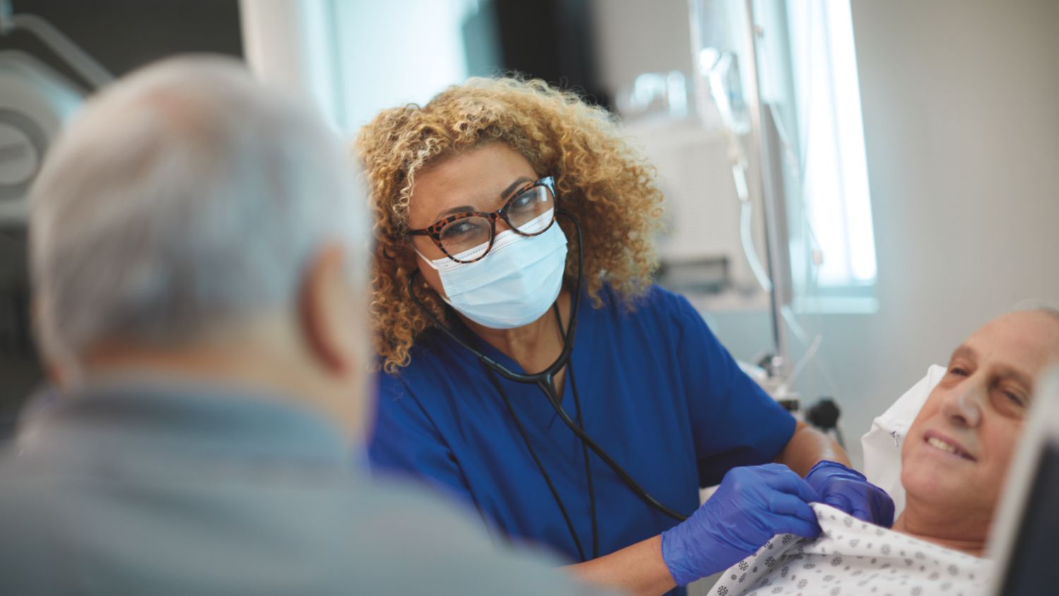 Nurse with male patient